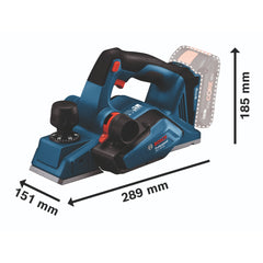 Bosch GHO 18V-26 Professional Akku Hobel 18 V 2,6 mm Brushless + 2x Akku 4,0 Ah + Ladegerät + L-Boxx